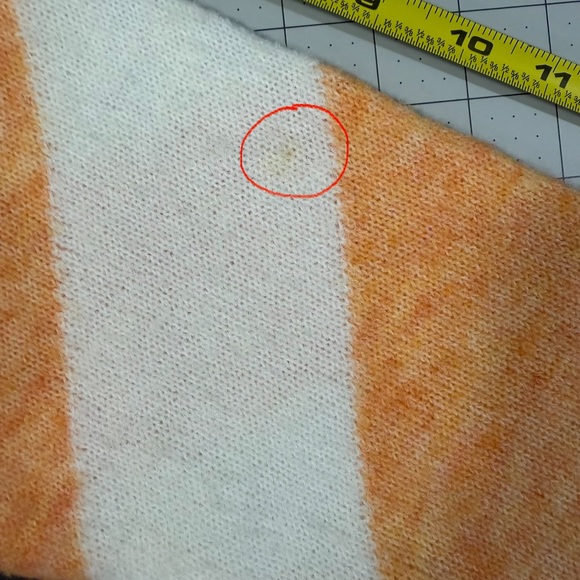 Sundry Striped Oversized Sweater. Small. Pink, Orange and White, Crew Neck - Picture 9 of 9